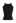 Fitted Ribbed Knit Halter Tank Top in Black