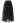 3D Posy Double-Layered Mesh Midi Skirt in Black