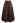 Horsebit Waist Seam Detail Flare Skirt in Brown
