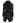 Wide Lapel Tie Belt Wrapped Wool-Blend Coat in Black