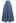 Full Pleated Cotton Midi Skirt in Blue