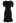 Crystal Embellished Frilling Dress in Black