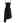 Pearl Trim Ruched Draped Asymmetric Cami Dress in Black