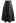 Textured Faux Leather Belted Pleated Skirt in Black