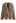 Wide Lapel Snug Faux Fur Coat in Brown