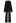 Rib Knit Split Hem Sweater and Pants Set in Black