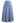 Textured Knit Flare Hem Knit Midi Skirt in Blue
