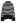 Striped Oversize Flare Sleeve Turtleneck Knit Sweater in Black