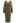 Long Sleeve Wrapped Bodycon Knit Midi Dress in Army Green