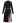 Gradient Pleated Splicing Belted Knit Dress in Black