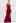 Asymmetric Halter Neck Split Mermaid Gown in Burgundy