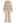 Waffle Knit Hi-Lo Sweater and Wide Leg Pants Set in Camel