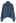 Pointelle Sleeve High Neck Hand-Knit Sweater in Dusty Blue