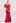 Cape Sleeves Split Mermaid Gown in Red
