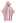 Fringe Faux Fur Hooded Poncho in Pink