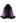 Purple Tie Dye Faux Fur Edge Knitted Poncho