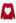 One Heart Rib Knit Oversized Sweater in Red