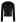 Heart-Shape Buttons Square Neck Knit Top in Black