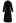 Wide Lapel Double-Breasted Flare Longline Coat in Black