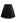 Faux Leather Pleated Flare Mini Skirt in Black