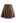 Faux Leather Pleated Flare Mini Skirt in Brown