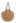 Round Woven Straw Shoulder Bag in Tan
