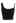 Distinctive Straps Ribbed Bra Top in Black