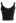 Soft V-Neck Crop Tank Top in Black