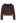Giant Flap Collar Knit Crop Top in Brown