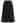 Faux Leather Slit Hem Midi Skirt in Black