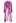Front Pleats Splicing Belted Hi-Lo Knit Dress in Violet