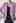 One Button Three-Quarter Sleeve Blazer in Violet