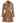 Faux Fur Collar Double-Breasted Skater Coat in Tan