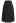 Buttoned Pleated A-Line Skirt in Black