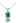 V-Shape Diamond Emerald Gem Necklace