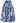 Tropical Groove Jacquard Pleated Midi Skirt in Navy
