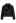 Diagonal Zip Up Faux Leather Jacket in Black
