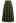 Zigzag Hemline Hollow Out Knit Midi Skirt in Army Green