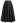 Sleek Side Pockets Pleated A-Line Midi Skirt in Black