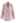 Solid Color Textured Double-Breasted Blazer in Pink