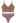 Plain Ribbed Lingerie Bra Top and Thong Set in Taupe