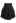 Tiered Ruffle Shirred Waist Mini Skirt in Black