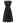 Sash Adorned Pleated Wrap Sleeveless Dress in Black