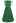 Tie-String Pleated Sleeveless Midi Dress in Green