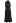 Asymmetric Ruched Neckline Sleeveless Dress in Black