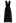 V-Neck Buttoned Sleeveless Dress in Black