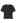 Square Neckline Puff Shoulder T-Shirt in Black