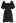 Cross Ribbon Flutter Sleeves Ruffle Dress in Black