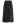 Irregular Hem Seam Detailing Midi Skirt in Black
