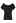 U-Shape Wide Collar Fitted Knit Top in Black